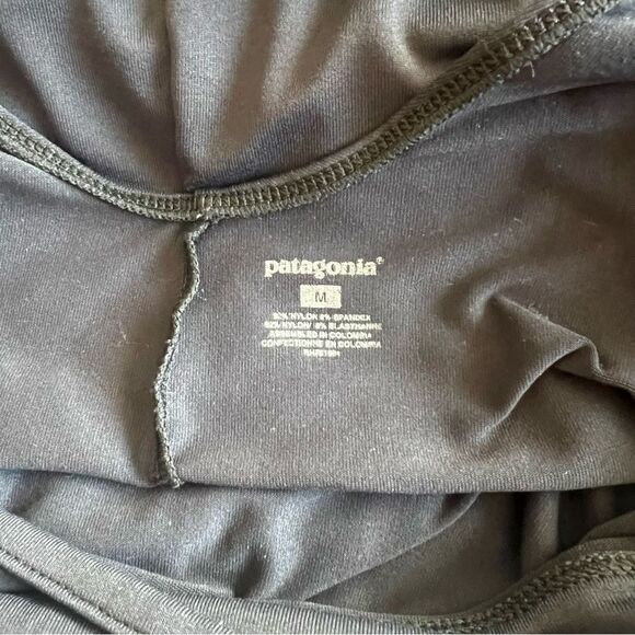 Patagonia Black Morning Glory Cross Back Ruched Tank Top - Picture 6 of 7